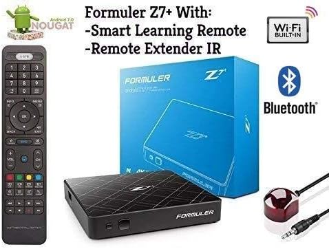 Formuler z7+ Nougat 7 Single Band BUILTIN WiFi & Bluetooth with Smart Learning Remote + Free Phone Charger 3 in 1