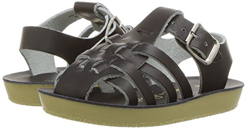 Salt Water Sandals by Hoy Shoe Baby Sun-San Sailor Flat Sandal, Black, 6 M US Toddler