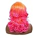 Wiginway Orange Pink Synthetic Lace Front Wig With Side Parting 14 Inch Drag Queen Wavy Wig Ombre Short Bob Wigs For Black Women