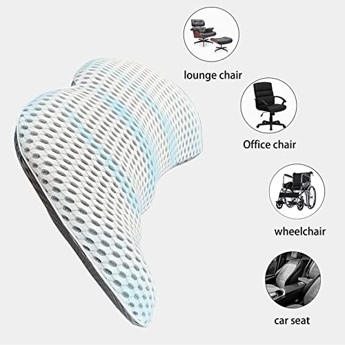 TTKXT Lumbar Support Pillow for Car Memory Foam,Waist Hip Pain Relief