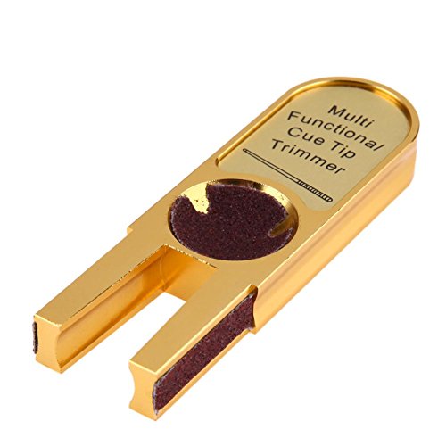 Alloet Muti-functional U-shape Billiards Pool Cue Tip Trimmers Tapper, Dime Shaper, Nickel Shaper Tool