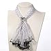 YACQ Women's Angel Wings Stretch Rings Fit Finger Size 7 to 9 - Elastic Soft Band Perfect for Arthritis - Lead & Nickle Free - Silk Scarf Holders - (1-1/2 H x 1-1/5 W) Inches (Silver AB)