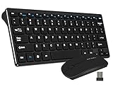 CHONCHOW Wireless Keyboard and Mouse combo with Nano Usb Hot Keys need 4AAA Battery Energy-saving Tech Ultra slim Adjustable DPI Mice compatible with windows 7 8 10 xp iMac rasberry pi(Mi-11b)