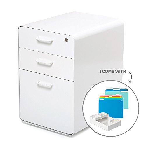 Poppin White Fully Loaded Stow 3Drawer File Pricepulse