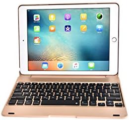 iPad Air 2 Keyboard Case, Bosssee F19 Wireless Bluetooth 3.0 Keyboard Case with Smart Protective Cover Auto Sleep/Wake and 120° Rotation for iPad Pro9.7 and iPad Air2 (Gold)