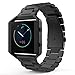 MoKo Fitbit Blaze Band , Universal Stainless Steel Watch Band Strap Bracelet with Spring Pin for for Fitbit Blaze Smart Fitness Watch, Frame NOT Included - BLACK