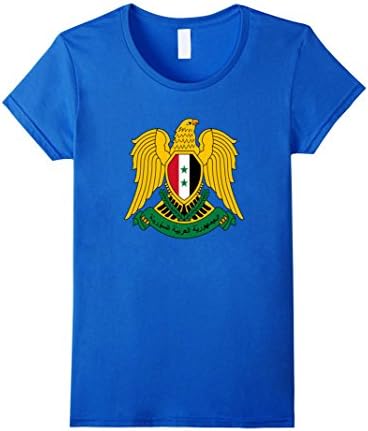 Womens Syria Coat Of Arms Syrian Emblem Symbol T-Shirt Small Royal Blue