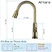 Kitchen Faucet, faucets for Kitchen Sinks Stainless Steel Kitchen Faucet Gold Kitchen Faucet with Pull Down Sprayer Commercial Modern Single Handle Farmhouse rv Camper Sink