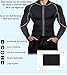 Ursexyly Men Exercise Sweat Hot Dress Shirt, Sauna Suit Neoprene Slimming Fitness Jacket Gym Wear for Core Muscle Training (Black Exercise Shirt, 2XL)