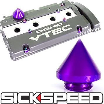 Amazon Com Purple Spiked Billet Aluminum Tubro Engine Valve Cover Oil Lid Filler Cap For Nissan 350z Automotive