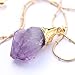 Natural Raw Unpolished Quartz Crystal Pendant Necklace With 26