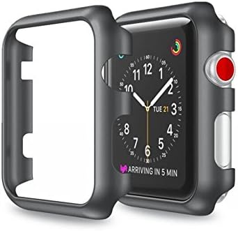 Apple Watch Case ,FOLOME Shock-proof and Shatter-resistant PC Protective iWatch Cover for Apple Watch Series 3, Series 2, Series 1, Nike+, Sport, Edition (38mm Black Case)