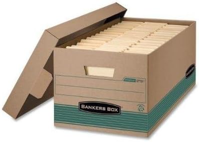 Bankers Box 1270201 Stor/File Boxes,Lgl, w/Lid,700 lb, 15-Inch x24-Inch x10-Inch,12/CT,KFT/GN