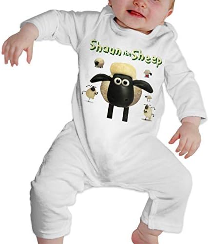 SININIDR Newborn Jumpsuit Infant Baby Girls Shaun The Sheep Long-Sleeve Bodysuit Playsuit Outfits Clothes Black