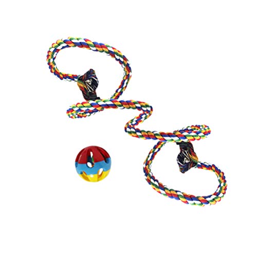 Balacoo Vogel Seil Barsch - Huhn Schaukel große Seil Barsch Bungee Kletterseile mit Spiel Huhn Ball Spielzeug Papagei… – Bild 5