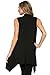 Women's Solid Color Lightweight Sleeveless Asymmetrical Hem Open Front Viscose Knit Cardigan Vest (Small, Wine Red)
