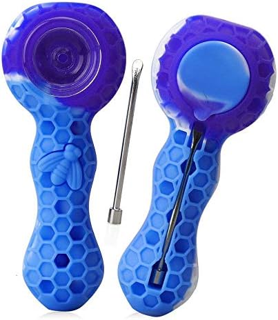 LADBOD Unbreakable Piece Silicone Straw Pipe Cleaner with Lid and Glass Free Decor Bowl Inside (Shown)