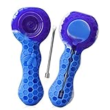 LADBOD Unbreakable Piece Silicone Straw Pipe Cleaner with Lid and Glass Free Decor Bowl Inside (Shown)