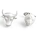 MRCUFF Bull & Bear 3D Wall Street Pair Cufflinks in a Presentation Gift Box & Polishing Cloth