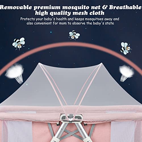 INFANS 2 in 1 Rocking for Newborn Baby, OneSecond Fold Travel