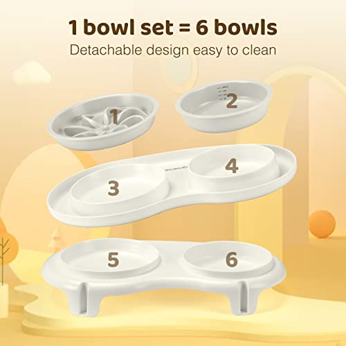 Elevated Cat Slow Feeder Bowl AntiVomiting Bloat Stop Raised Food