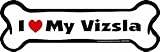 Imagine This Bone Car Magnet, I Love My Vizsla, 2-Inch by 7-Inch