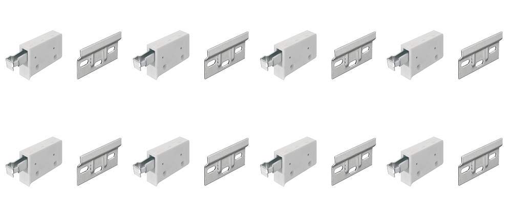 Hanging Bracket + Wall Hanger Plate 63mm Kitchen Cabinet Cupboard Wall Mounting & Overhead Wall Hanging 150kg Load Capacity x8