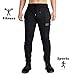 EK Mens Gym Jogger Pants Training Workout Slim fit Sweatpants Causal Leg Zipper