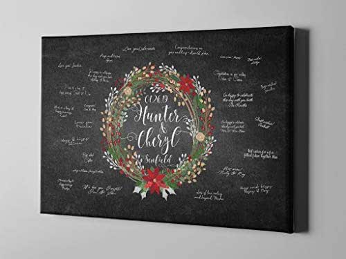 christmas wedding guest book ideas