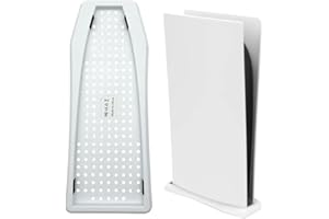 CKXIN Vertical Stand for PS5 Console - Digital Edition - Playstation 5 Holder Stand Bracket Mount Base with Built-in Cooling Vents and Non-Slip Feet (White)