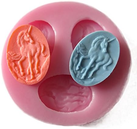 PIAGO 1 Pcs 3 Cavity Mini Horse Silicone Sugar Resin Craft DIY Moulds DIY Gum Paste Flowers Cake Decorating Fondant Mold