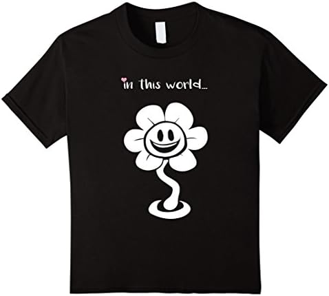 Kids In This World Sunflower Flowey RPG Retro 8-Bit Pixel T-Shirt 12 Black