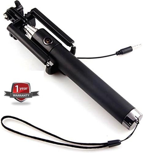 Advotis world Black Selfie Stick Compatible with iOS & Android Phones
