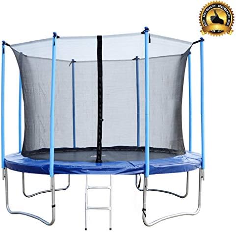YourYard 12 FT Round Trampoline with Enclosure, Net W/Spring Pad Ladder