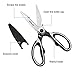 Multi-Kitchen Shears, Super Sharp Stainless Steel Kitchen Scissors, Rust Free with Large Soft Grip Handles -for Meat, Poultry, Fish, BBQ, Vegetables, Herbs, Nuts,Fruit,Plant