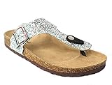 Forever Link Birken-17 Silver Glitter Thong Slip On