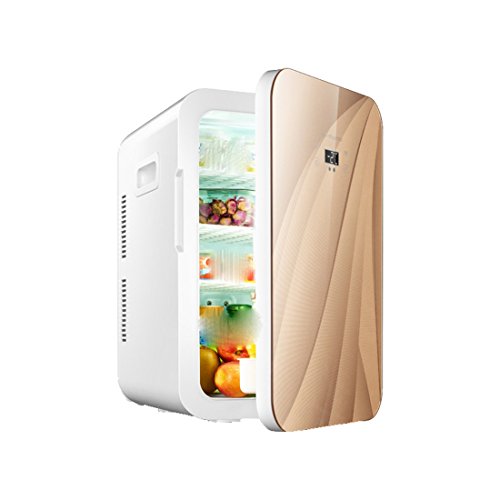 Click Here to See More Images STAZSX Car Mini Refrigerator Single Door Refrigerator Micro Refrigeration Refrigerator Car Refrigerator, Gold 25L-30.9X37.2X50cm