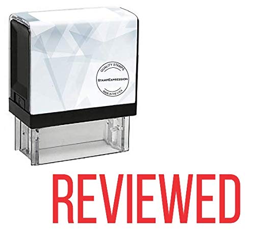StampExpression - REVIEWED Office Self Inking Rubber Stamp - Red Ink (A-5383) - Thumbnail 2