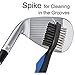 FBJW Golf Club Brush, 2 Sided Bristle Club Groove Cleaner with 2 Ft Retractable Zip-line Aluminum Carabiner, Ergonomic Designed and Lightweight, Easily Attaches to Golf Bagï¼ˆBlueï¼‰