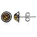 Sterling Silver Amber Classic Round Stud Earrings