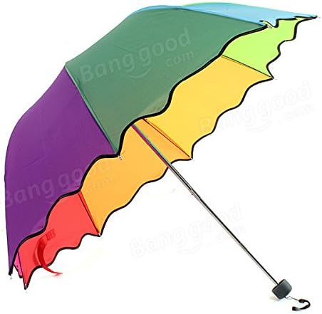 Calli Multi Color Flouncing Dome Parasol Folding Sun/Rain/Wind Umbrella