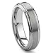 6MM Tungsten Carbide Wedding Band Ring Brushed Center