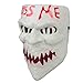 Gmasking 2020 PVC Halloween Election Horror New Year Kiss Me Cosplay Mask Costume Props (Red-Tooth)