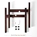 Mkono Plant Stand Mid Century Wood Flower Pot Holder Indoor Potted Rack Modern Home Decor, Up to 10 Inch Planter (Plant and Pot NOT Included), Dark Brown Square Leg