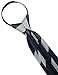 H2H Mens Fashion Comfortable Zipper Stripe Patterned Neck Tie Navy (KMANT0124)