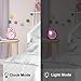 SkyNature Kids Alarm Clock,Owl Dual Alarm with Night Light and Snooze,Silent Non-Ticking Battery Operated Loud Alarm Clock for Girls Bedroom Decor, Easy to Set - Pink