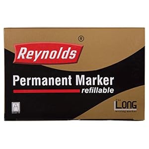 Reynolds Permanent Marker Pens, Bullet Tip, Green Ink, 10 Count