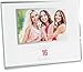 Pavilion Gift Company - Sweet 16 Sixteen - 4x6 Silver & White Easel Back Glass Picture Frame