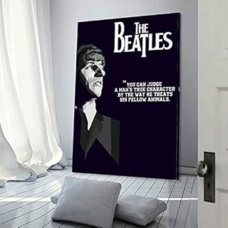 XYDQ Poster sur toile avec citations des Beatles – Art mural – Décoration moderne pour chambre de famille – 50 x 75 cm - Les Beatles, Paul McCartney, John Lennon, RIngo Starr, George Harrison XYDQ Poster sur toile avec citations des Beatles - Art mural - Décoration moderne pour chambre de famille - 50 x 75 cm – Image 3