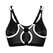 SYROKAN Women's No-Bounce Full-Support Racerback Pro High Impact Sports Bra Black 42DD